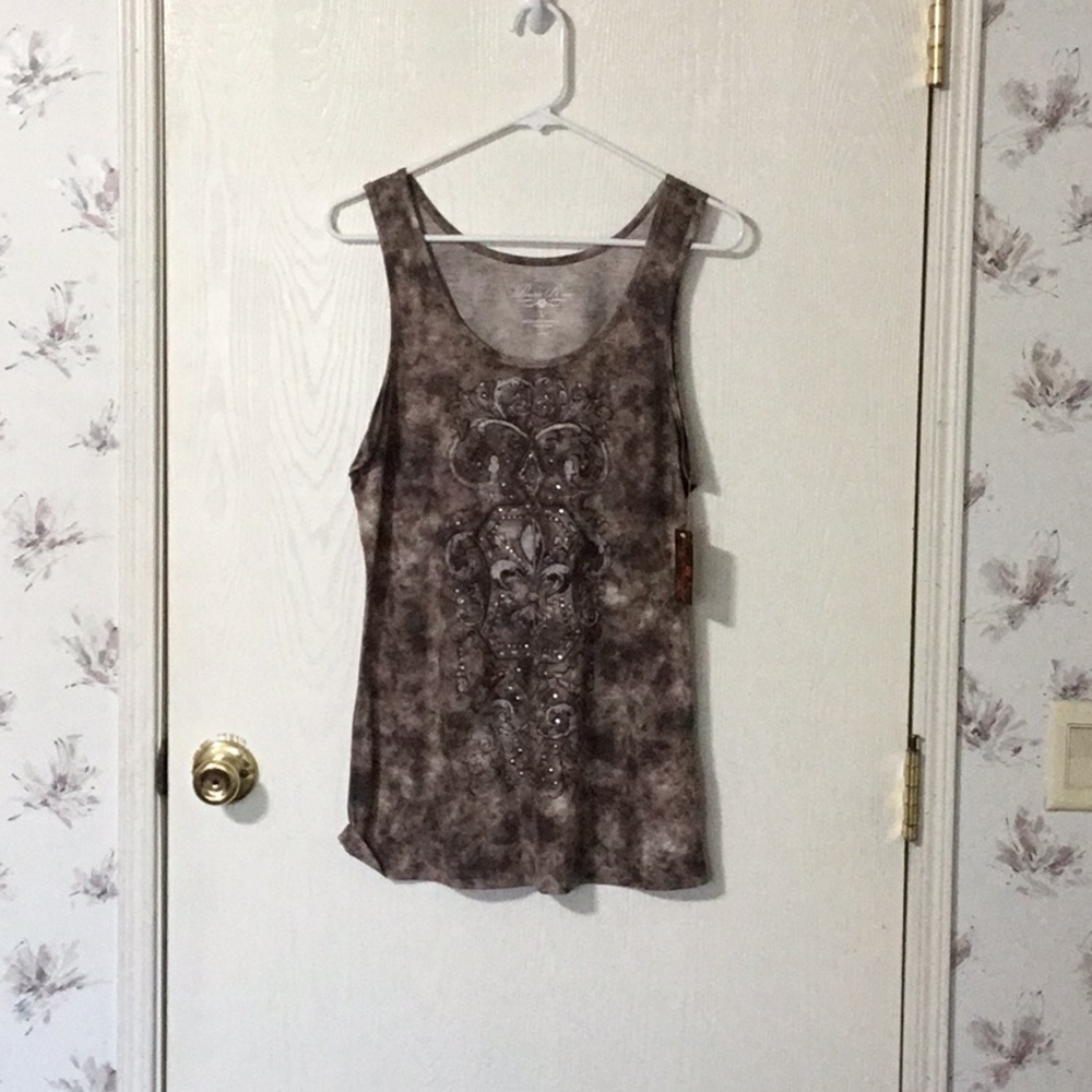 Women's Brown Sleeveless Top